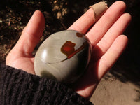 Polished Polychrome / Picasso Jasper Palm Stones  x 6 From Madagascar - Toprock Gemstones and Minerals 