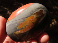 Polished Polychrome / Picasso Jasper Palm Stones  x 6 From Madagascar - Toprock Gemstones and Minerals 