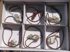 Polished Mixed Jewellery With Copper Art Wire Wrap Pendants x 6 From Congo - TopRock