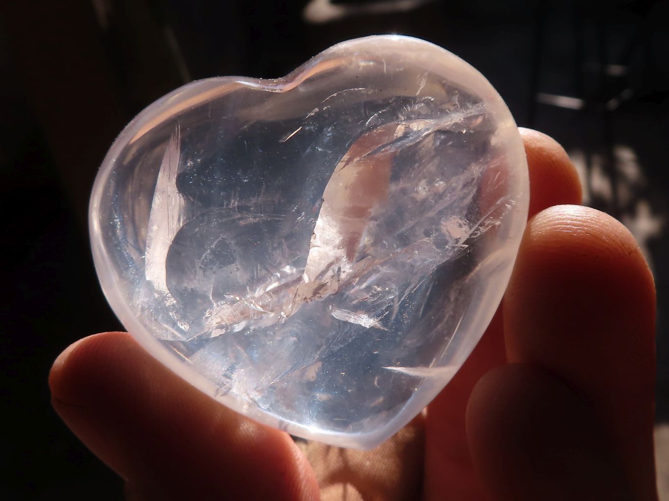 Polished Girasol Pearl Quartz Gemstone Hearts x 24 From Madagascar - Toprock Gemstones and Minerals 