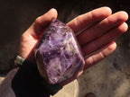 Polished Gemmy Chevron Amethyst Points  x 2 From Zambia - Toprock Gemstones and Minerals 