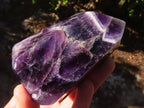 Polished Gemmy Chevron Amethyst Points  x 2 From Zambia - Toprock Gemstones and Minerals 