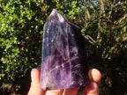 Polished Gemmy Chevron Amethyst Points  x 2 From Zambia - Toprock Gemstones and Minerals 