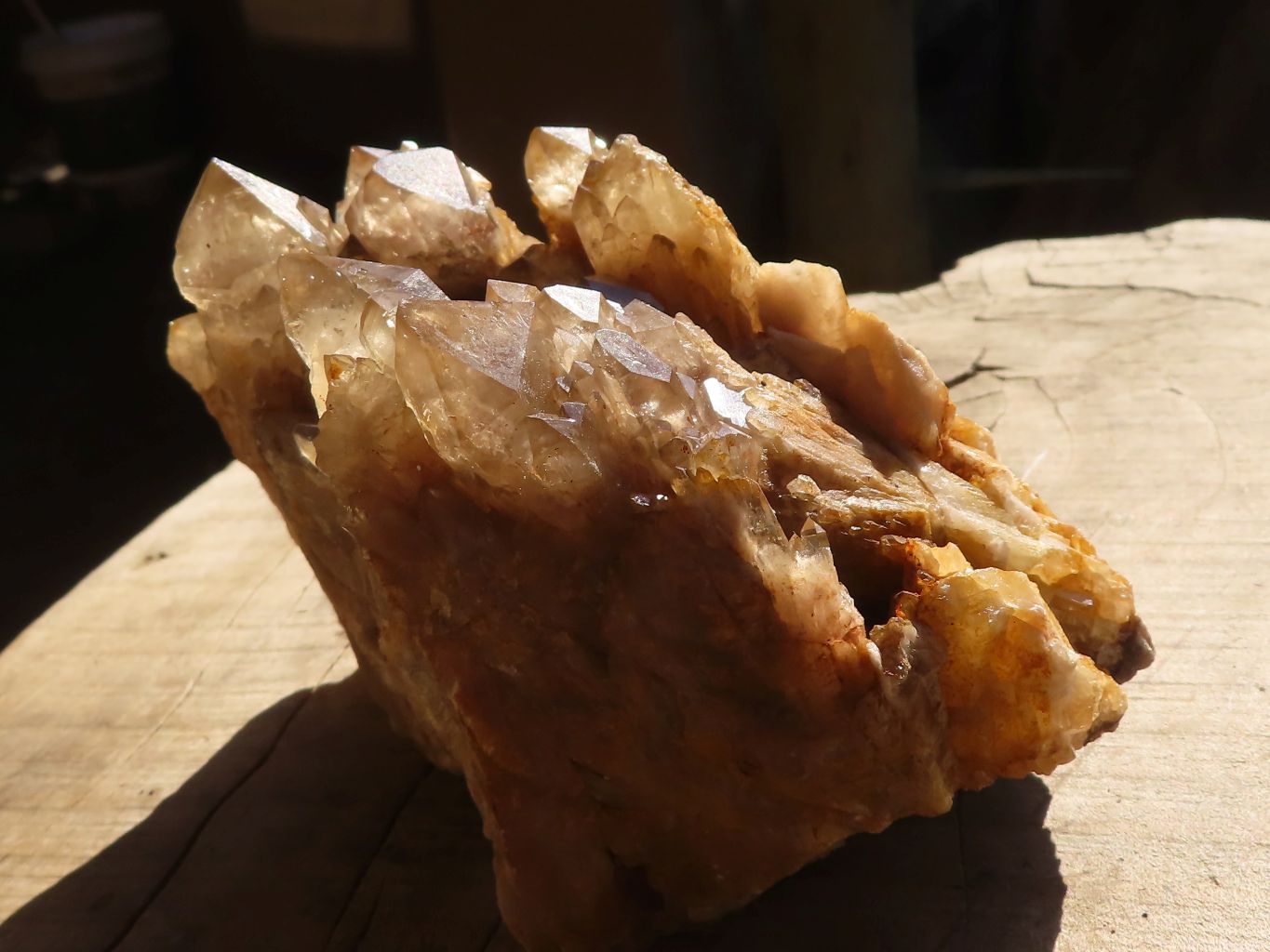 Natural Smokey Phantom Quartz Clusters x 2 From Luena, Congo - Toprock Gemstones and Minerals 