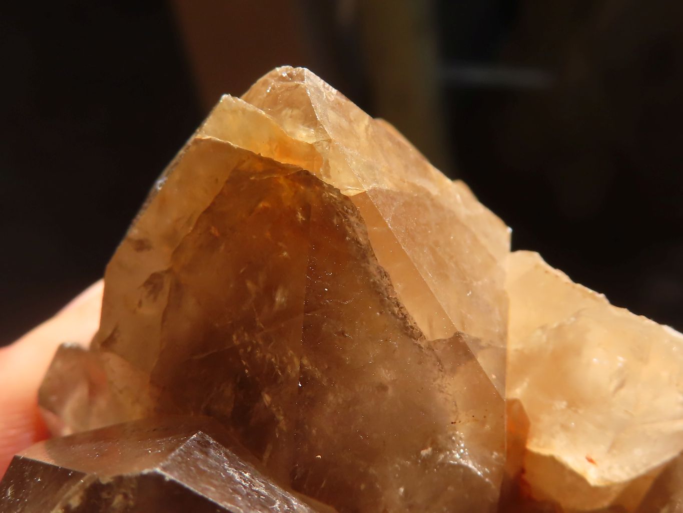 Natural Smokey Phantom Quartz Clusters x 2 From Luena, Congo - Toprock Gemstones and Minerals 