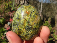 Polished Green Opal Galet / Palm Stones x 12 From Antsirabe, Madagascar - Toprock Gemstones and Minerals 