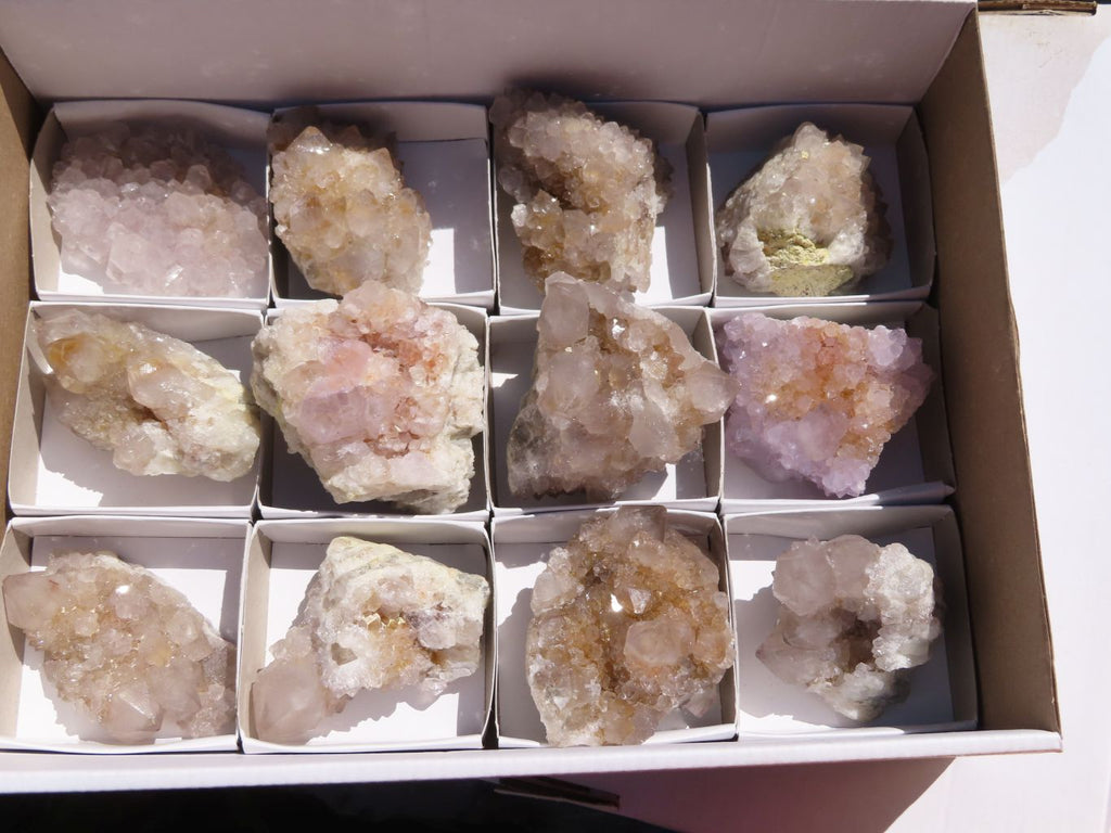 Natural Hematoid Spirit Cactus Quartz Clusters x 12 From Boekenhouthoek, South Africa - TopRock