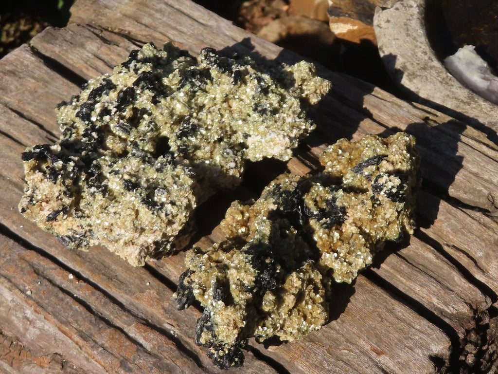 Natural Schorl Black Tourmaline Specimens With Vermiculite x 2 From Erongo, Namibia - Toprock Gemstones and Minerals 