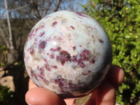 Polished Rubellite Pink Tourmaline Matrix Spheres x 4 From Madagascar - Toprock Gemstones and Minerals 