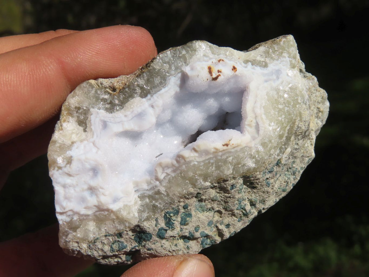 Natural Blue Lace Agate Geode Specimens  x 24 From Nsanje, Malawi - TopRock