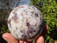 Polished Rubellite Pink Tourmaline Matrix Spheres x 4 From Madagascar - Toprock Gemstones and Minerals 