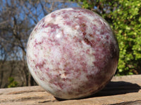 Polished Rubellite Pink Tourmaline Matrix Spheres x 4 From Madagascar - Toprock Gemstones and Minerals 