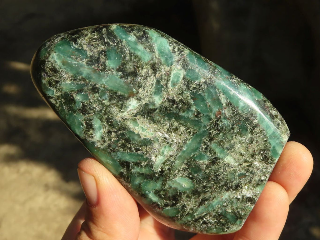 Polished Rare Emerald In Matrix Standing Free Forms  x 2 From Sandawana, Zimbabwe - Toprock Gemstones and Minerals 