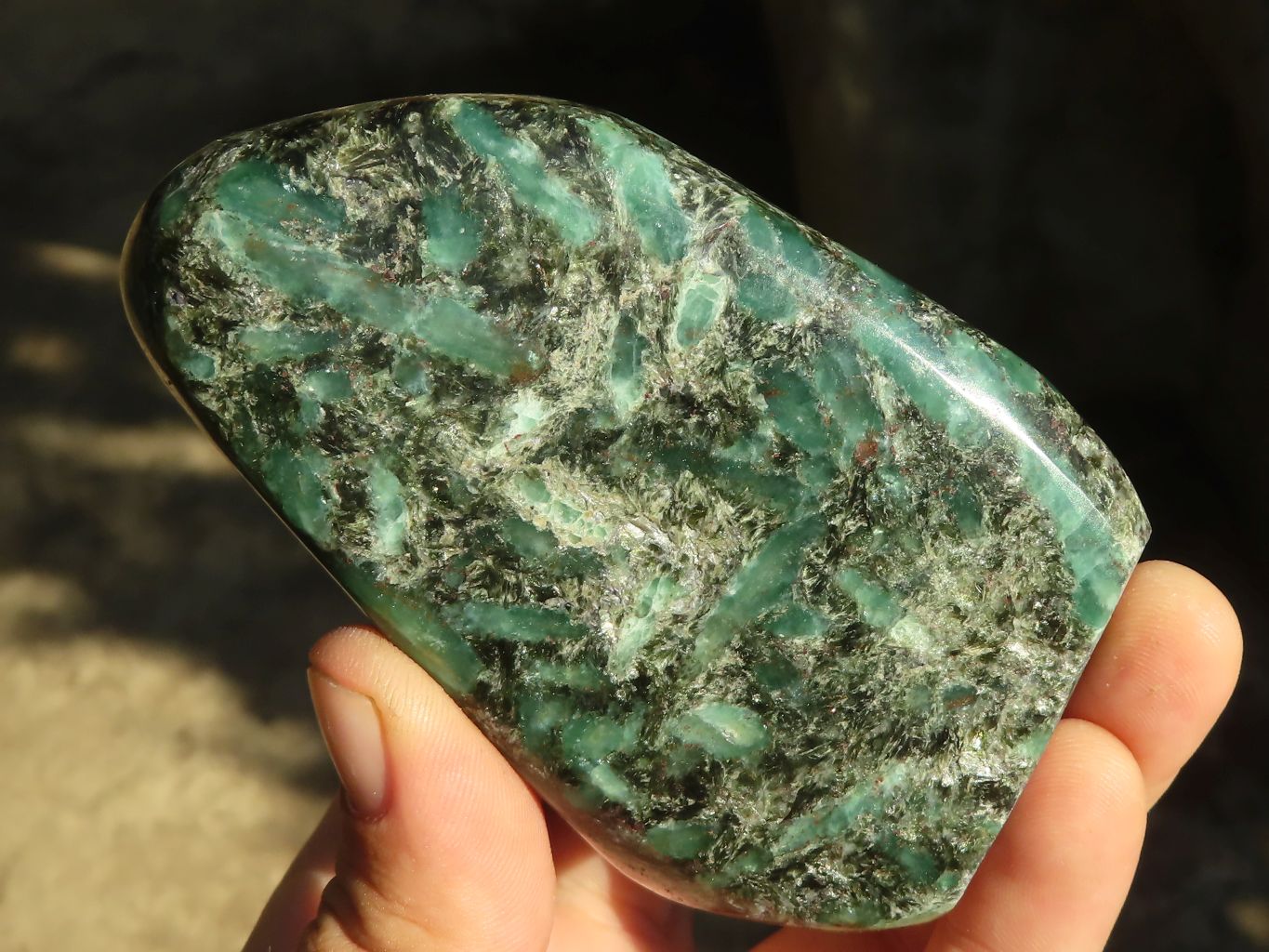 Polished Rare Emerald In Matrix Standing Free Forms  x 2 From Sandawana, Zimbabwe - Toprock Gemstones and Minerals 