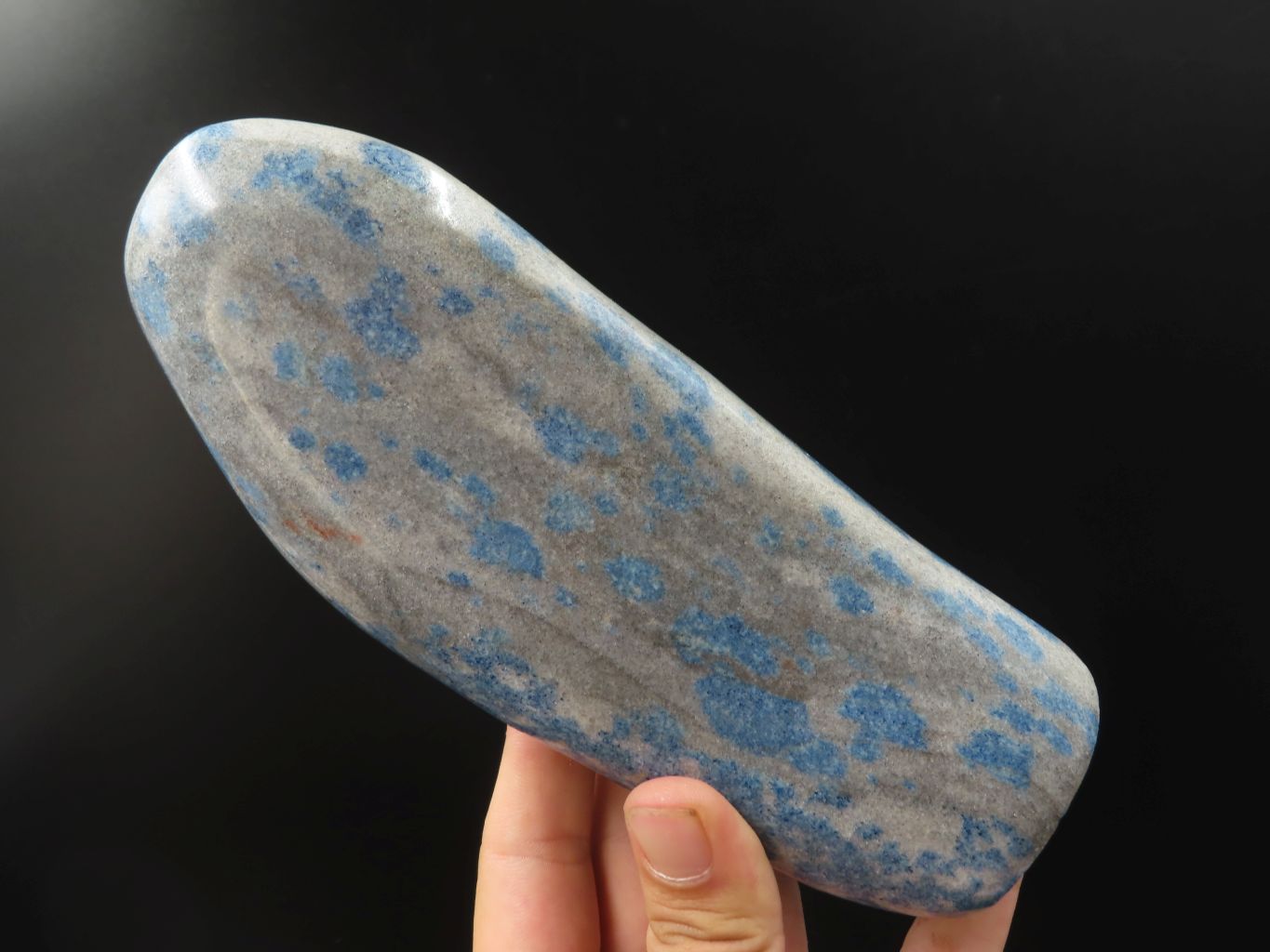 Polished Blue Spotted Spinel Crystal Point & Standing Free Form x 2 From Madagascar - TopRock