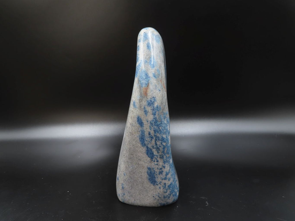 Polished Blue Spotted Spinel Crystal Point & Standing Free Form x 2 From Madagascar - TopRock