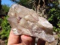 Natural White Phantom Smokey Quartz Clusters  x 6 From Luena, Congo - Toprock Gemstones and Minerals 