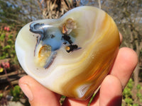 Polished  Stunning Selection Of Agate Gemstone Hearts x 6 From Madagascar - Toprock Gemstones and Minerals 