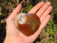 Polished  Stunning Selection Of Agate Gemstone Hearts x 6 From Madagascar - Toprock Gemstones and Minerals 