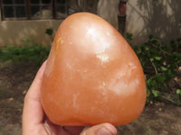 Polished Vibrant Orange Twist Calcite Standing Free Forms  x 2 From Madagascar - TopRock