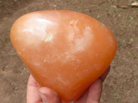 Polished Vibrant Orange Twist Calcite Standing Free Forms  x 2 From Madagascar - TopRock