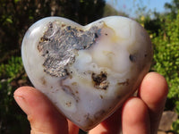 Polished  Stunning Selection Of Agate Gemstone Hearts x 6 From Madagascar - Toprock Gemstones and Minerals 