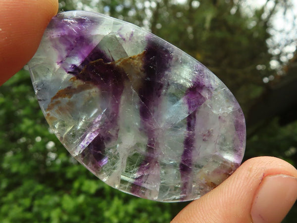 Polished Semi Translucent Watermelon Fluorite Free Forms  x 20 From Uis, Namibia - Toprock Gemstones and Minerals 