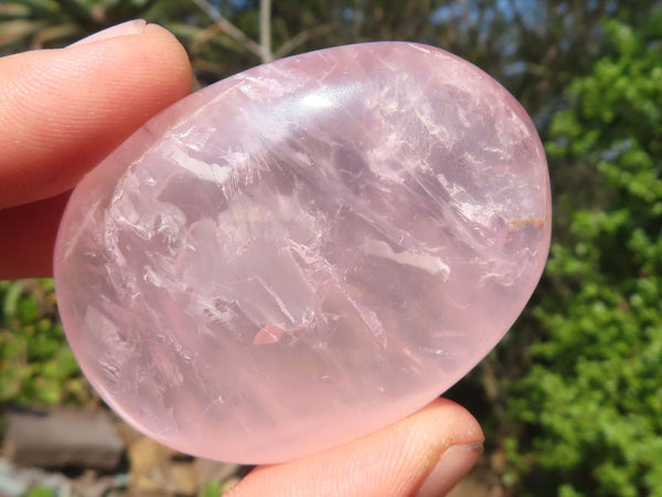 Polished Gemmy Pink Rose Quartz Palm Stones  x 20 From Madagascar - Toprock Gemstones and Minerals 