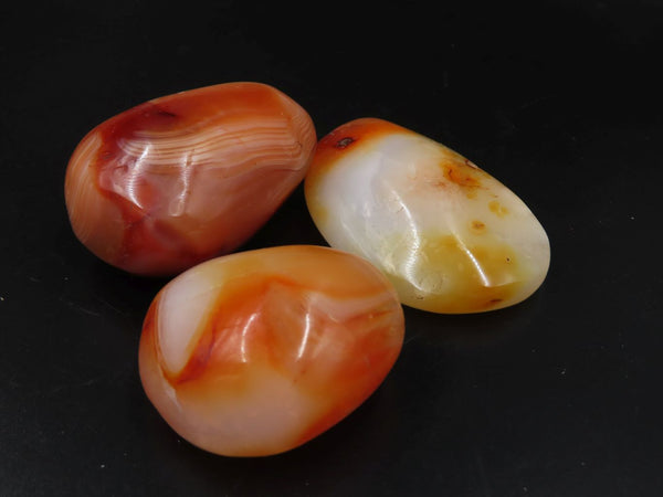 Polished Bright Red and Orange Carnelian Gallets x 35 From Madagascar - TopRock