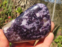Polished  Purple Lepidolite Standing Free Forms  x 3 From Zimbabwe - Toprock Gemstones and Minerals 