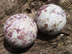 Polished Rubellite Pink Tourmaline Spheres  x 2 From Madagascar - TopRock