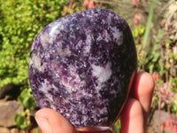 Polished  Purple Lepidolite Standing Free Forms  x 3 From Zimbabwe - Toprock Gemstones and Minerals 