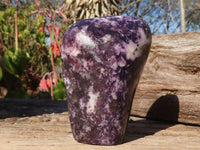 Polished  Purple Lepidolite Standing Free Forms  x 3 From Zimbabwe - Toprock Gemstones and Minerals 