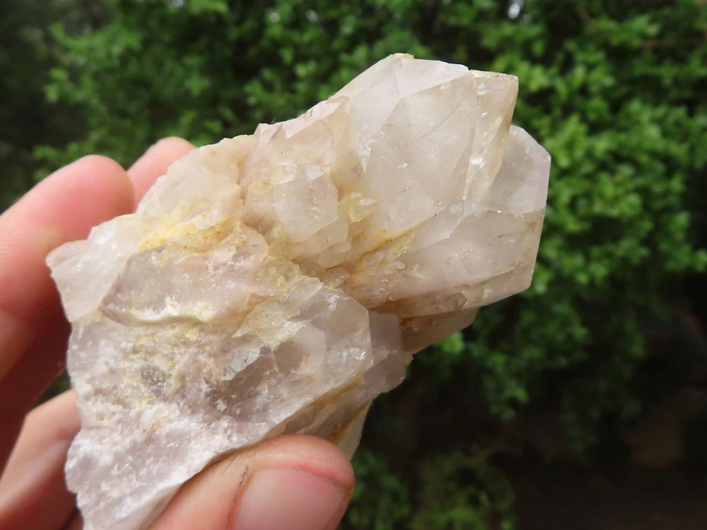 Natural White Phantom Cascading Smokey Quartz Clusters  x 6 From Luena, Congo - Toprock Gemstones and Minerals 