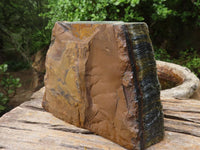 Natural Thick Blue Gold Rough Tigers Eye Slab x 1 From Northern Cape, South Africa - Toprock Gemstones and Minerals 