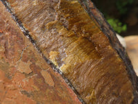 Natural Thick Blue Gold Rough Tigers Eye Slab x 1 From Northern Cape, South Africa - Toprock Gemstones and Minerals 
