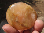 Polished Vibrant Orange Twist Calcite Palm Stones  x 12 From Madagascar - TopRock