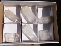 Polished Stunning Clear Quartz Crystal Points x 6 From Madagascar - Toprock Gemstones and Minerals 
