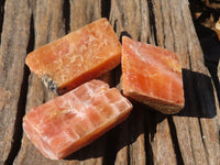 Natural New Sunset Orange Calcite Specimens  x 12 From Spitzkoppe, Namibia - Toprock Gemstones and Minerals 