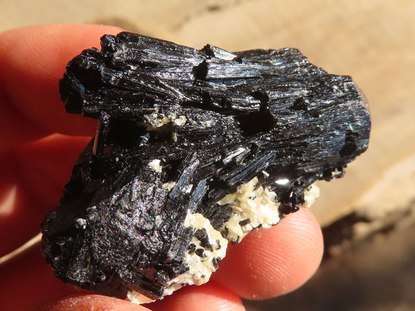 Natural Small Schorl Black Tourmaline Specimens x 35 From Erongo, Namibia