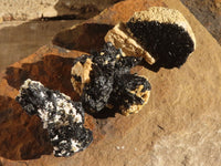 Natural Small Schorl Black Tourmaline Specimens x 35 From Erongo, Namibia - Toprock Gemstones and Minerals 