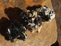 Natural Small Schorl Black Tourmaline Specimens x 35 From Erongo, Namibia - Toprock Gemstones and Minerals 