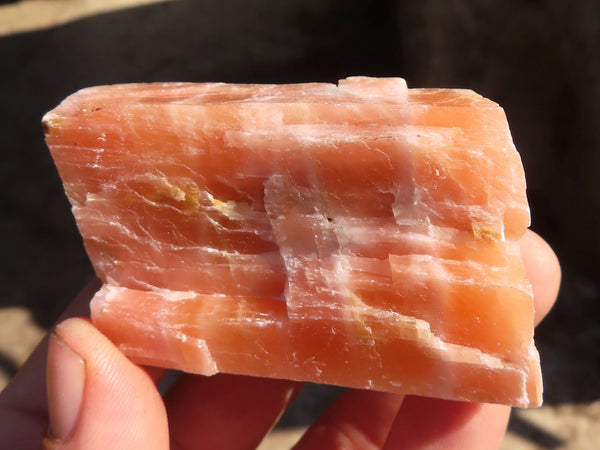Natural New Sunset Orange Calcite Specimens  x 12 From Spitzkoppe, Namibia