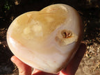 Polished Extra Large Banded Agate Hearts x 2 From Madagascar - Toprock Gemstones and Minerals 