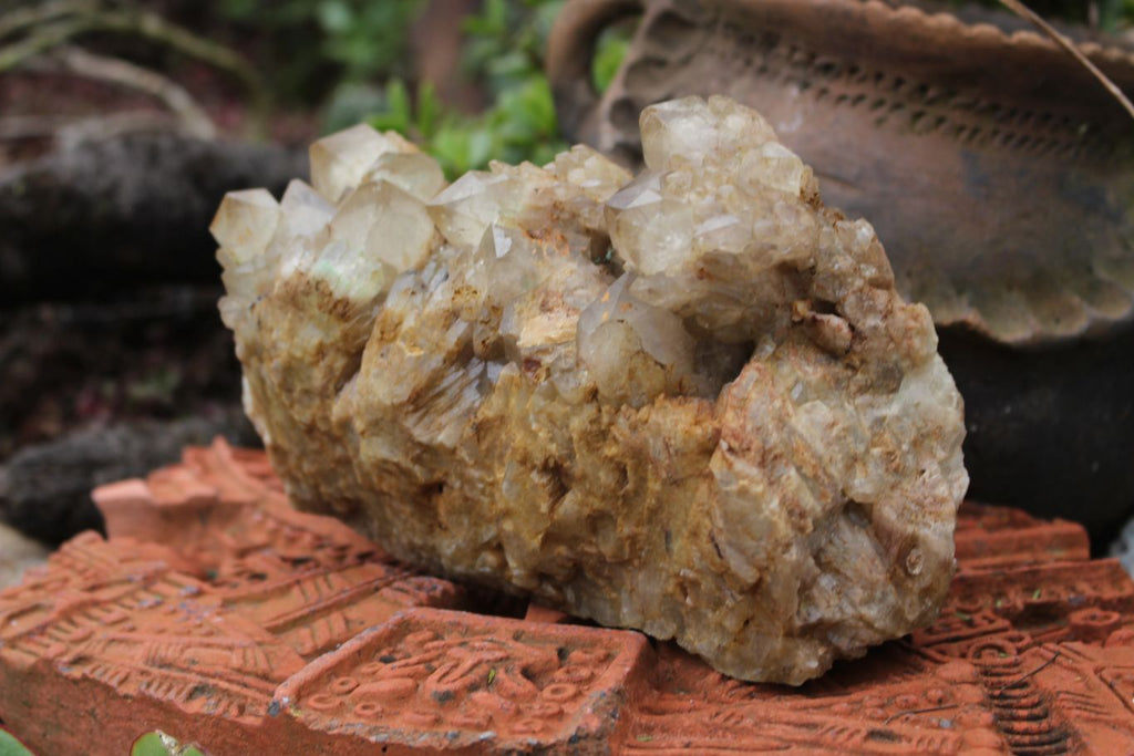 Natural Malachite Infused Smokey Quartz Cluster x 1 From Congo - TopRock