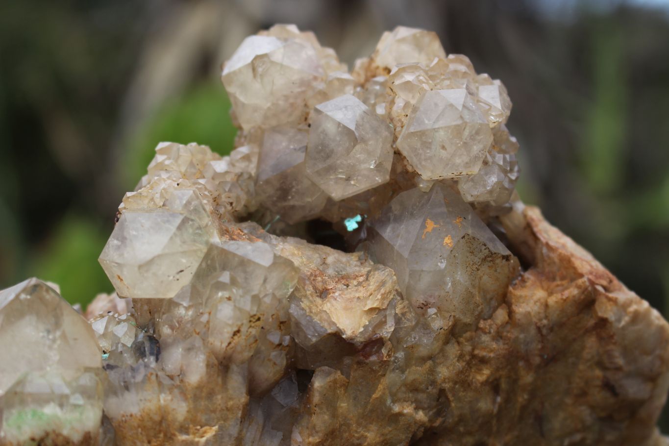 Natural Malachite Infused Smokey Quartz Cluster x 1 From Congo - TopRock