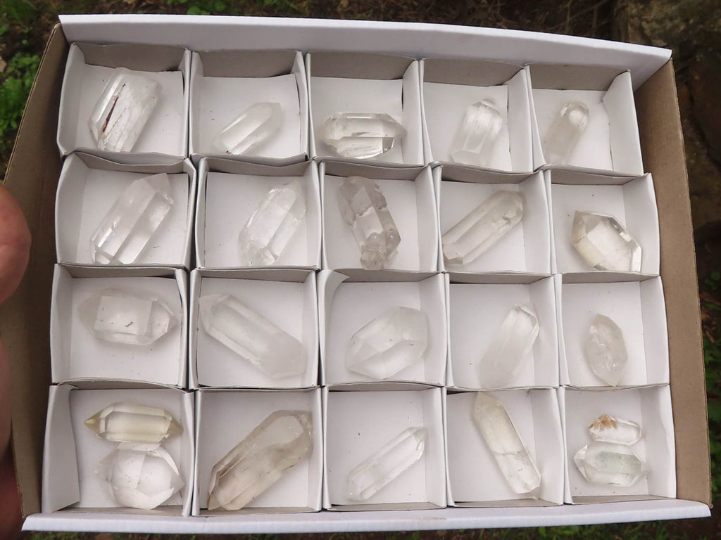 Polished Semi Optic Double Terminated Quartz Points  x 22 From Madagascar - TopRock