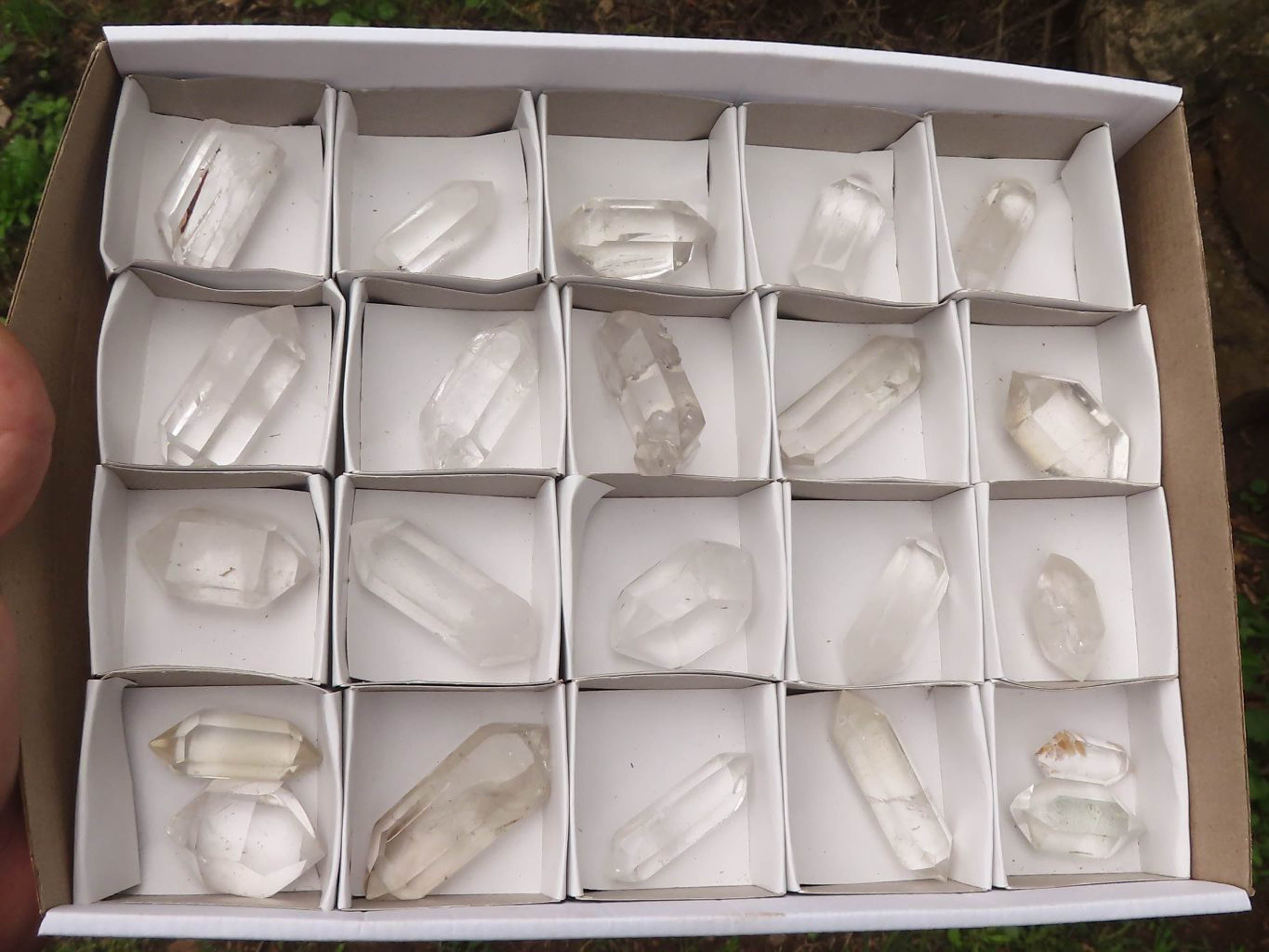 Polished Semi Optic Double Terminated Quartz Points  x 22 From Madagascar - TopRock