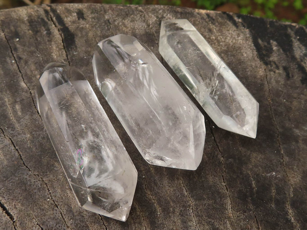 Polished Semi Optic Double Terminated Quartz Points  x 22 From Madagascar - TopRock