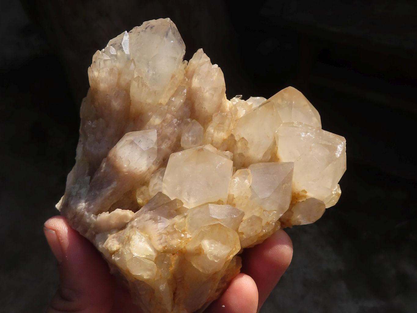 Natural Cascading White Phantom Smokey Quartz Clusters  x 4 From Luena, Congo - Toprock Gemstones and Minerals 